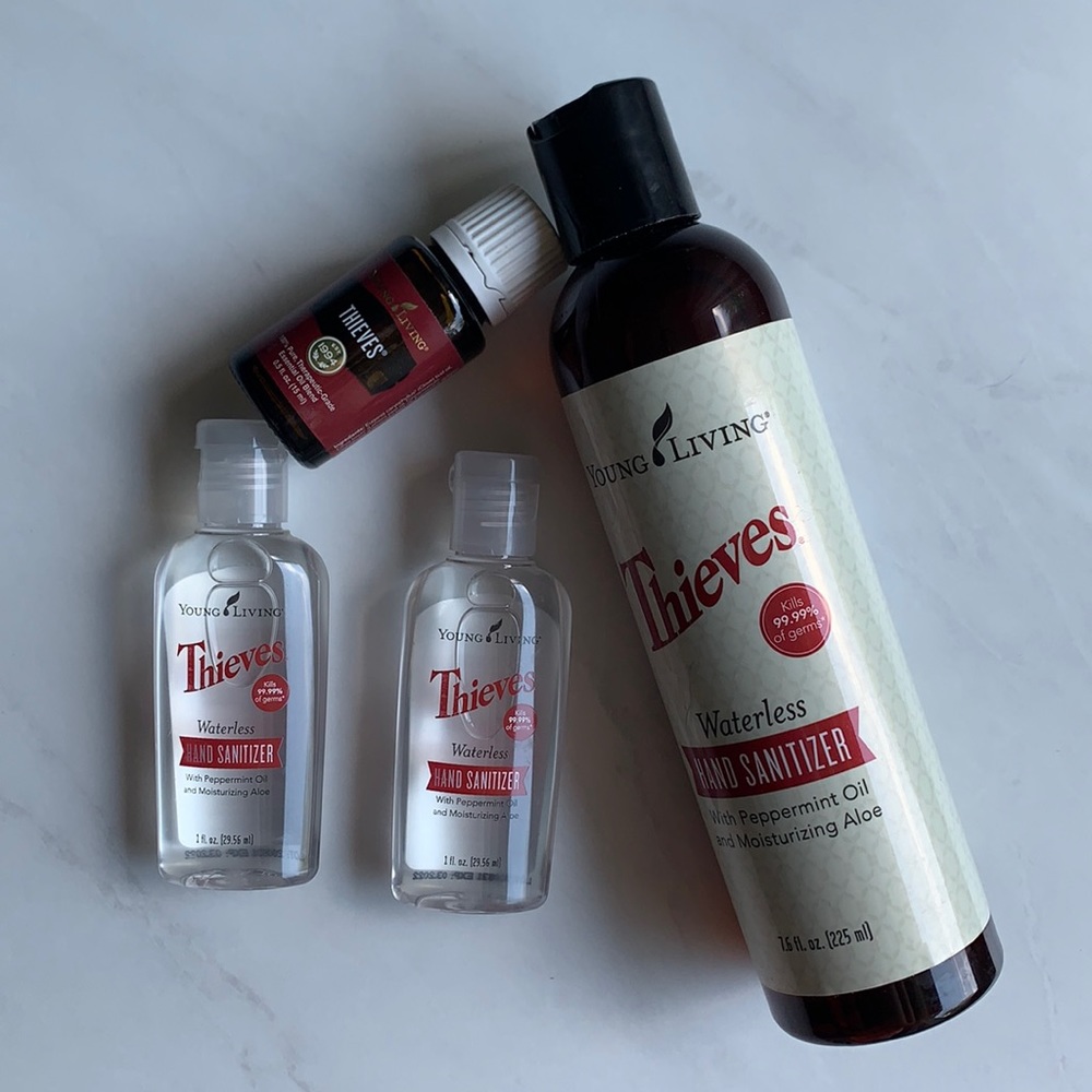 Thieves sanitizer and essential oil bundle!